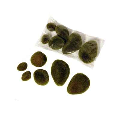 MOSSY STONES X 6 IN BAG
