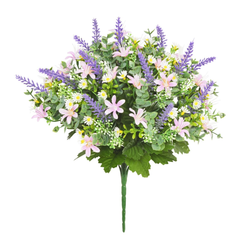 36CM DAISY LAVENDER BLOSSOM X 13 BOUQUET sincerefloral