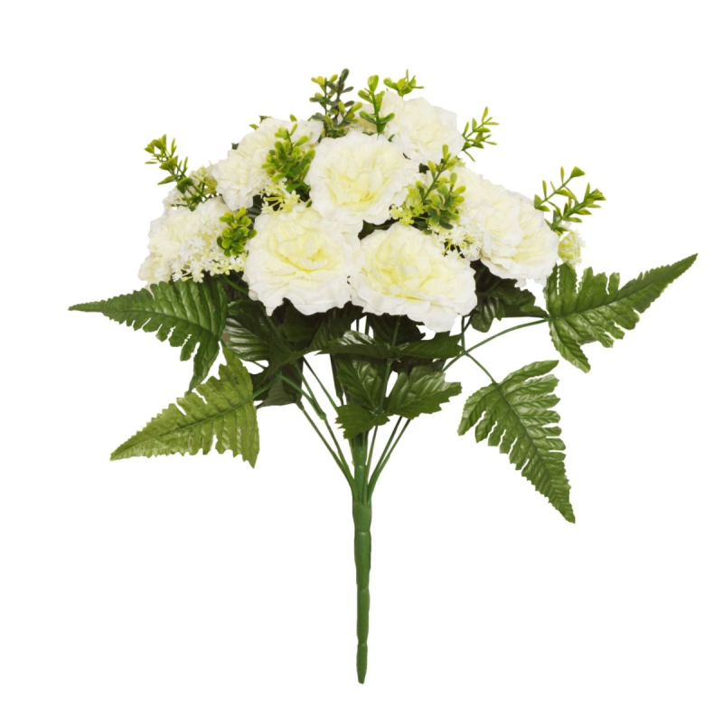 42CM CARNATION GYPSOPHILA FOLIAGE X 18 BOUQUE | sincerefloral