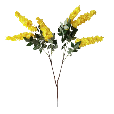 100CM YELLOW WISTERIA X 6 STEM