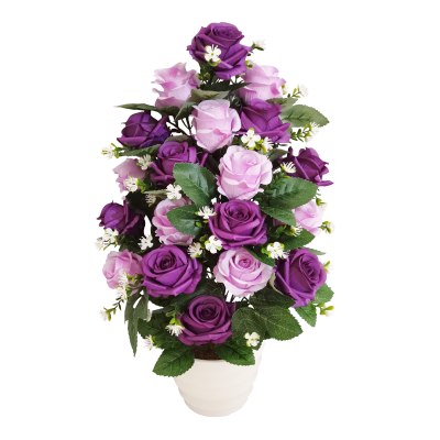 47CM PURPLE ROSE GYPSOPHILA X 19 IN WEIGHTED 
